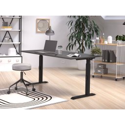 Verstelbaar bureau ROBERT 160 cm grafiet/zwart