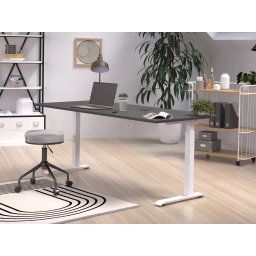 Verstelbaar bureau ROBERT 180 cm grafiet/wit