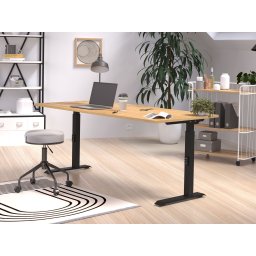 Verstelbaar bureau ROBERT 180 cm navarra eik/zwart