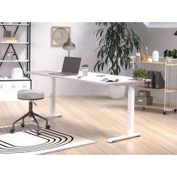 Verstelbaar bureau ROBERT 180 cm kasjmier/wit