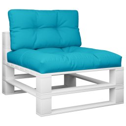 vidaXL Palletkussens 2 st stof turquoise