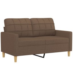 vidaXL 2-delige Loungeset met kussens stof bruin
