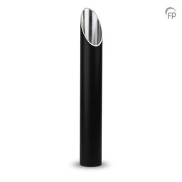 Grote Slanke Design Urn, Matzwart - Zilver (3.9 liter)