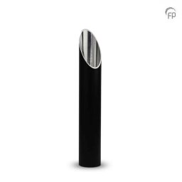 Mediumgrote Slanke Design Urn, Matzwart - Zilver (3 liter)