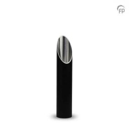 Kleine Slanke Design Urn, Matzwart - Zilver (2 liter)