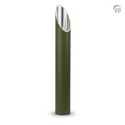 Grote Slanke Design Urn, Olijfgroen - Zilver (3.9 liter)