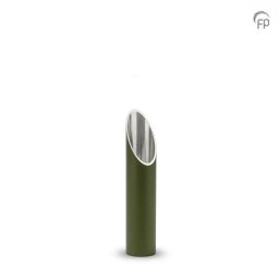 Slanke Design Kaarshouder Urn, Olijfgroen - Zilver (0.3 liter)