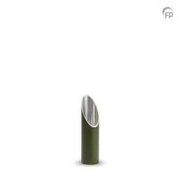 Slanke Design Mini Kaarshouder Urn, Olijfgroen - Zilver (0.2 liter)