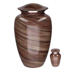 Elegance Urnen Voordeelset Houtnerf Schuine Strepen (3.6 liter)
