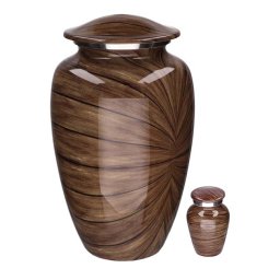 Elegance Urnen Voordeelset Houtnerf Gecentreerde Strepen (3.6 liter)
