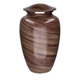 Grote Elegance Urn Houtnerf Schuine Strepen (3.5 liter)