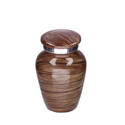 Elegance Mini Urn Houtnerf Gecentreerde Strepen (0.1 liter)