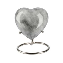 Elegance Hart Urn Grey Marble, inclusief Standaard (0.1 liter)