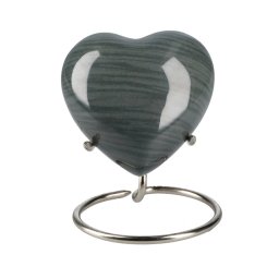 Elegance Hart Urn Dark Marble, inclusief Standaard (0.1 liter)