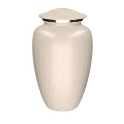 Grote Elegance Urn Gemarmerd Wit (3.5 liter)