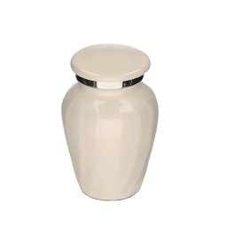 Elegance Mini Urn Gemarmerd Wit (0.1 liter)