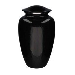 Grote Elegance Urn Gemarmerd Zwart (3.5 liter)