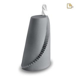 Grote Grijze LoveUrns Urn, Hemeltrap met Engeltje (3.35 liter)