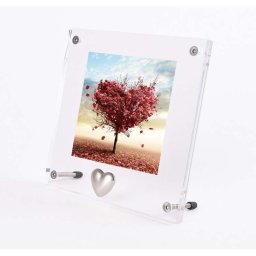 Plexiglas Fotolijst met Zilver Tinnen Ashartje (0.005 liter)