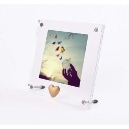 Plexiglas Fotolijst met Matgouden Tinnen Ashartje (0.005 liter)