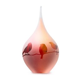 Medium Traan Urn Vogels Frosted Rose-Goud (0.28 liter)