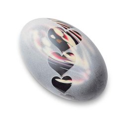 Knuffelkei Urn Aubergine-Taupe Frosted Hearts (0.1 liter)