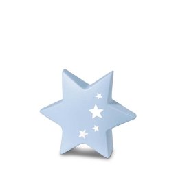 Kinder Urn Lichtblauwe Ster, met Vier Sterretjes (0.3 liter)