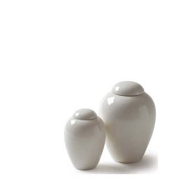 Porseleinen Mini Urn Serenity White (0.15 liter)