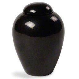 Grote Porseleinen Pot Urn Serenity Black (2.4 liter)