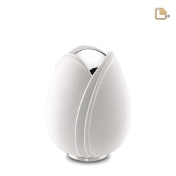 Kleine LoveUrns Tulp Urn Wit (0.65 liter)