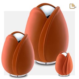 LoveUrns Tulip Urnen Voordeelset Oranje (5.3, 0.65 en 0.1 liter)