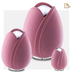 LoveUrns Tulip Urnen Voordeelset Roze (5.3, 0.65 en 0.1 liter)