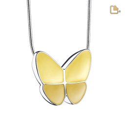 Ashanger Vlinder Geel, inclusief Collier