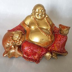 Beklede Happy Boeddha Dierenurn Shiny Gold (1 liter)