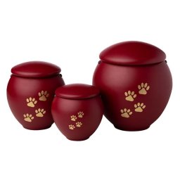 Middelgrote Budget Dieren Urn Rood (1.5 liter)