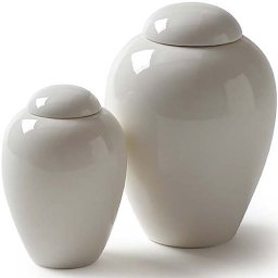 Grote Porseleinen Dieren Urn Serenity White (2.4 liter)