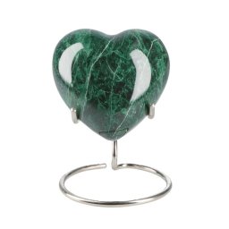 Elegance Hart Dierenurn Green Marble, inclusief Standaard (0.1 liter)