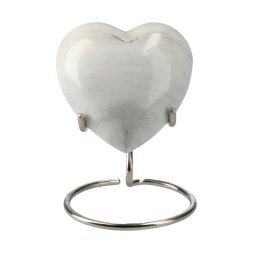 Elegance Hart Dierenurn Carrara Marble, inclusief Standaard (0.1 liter)