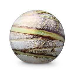 Middelgrote Kristalglazen Bal Dierenurn Elan Olive Green (1.5 liter)
