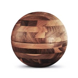 Massief Walnoot Houten Bol Dierenurn Geolied (3.5 liter)