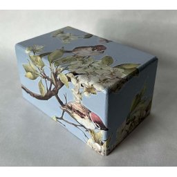 Blauwe Design Dierenurn met Musjes (0.4 liter)