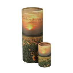 Kleine Bio Eco Dierenurn of As-strooikoker Zonnebloemen (0.7 liter)