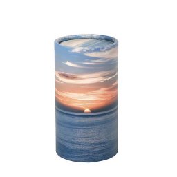 Kleine Bio Eco Dierenurn of As-strooikoker Zonsondergang (0.7 liter)