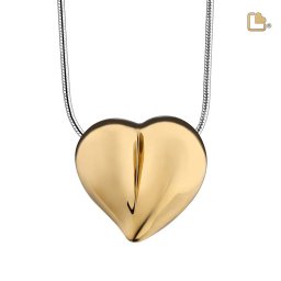 Ashanger LoveHearts Hart Verguld Zilver, inclusief Design Slangencollier