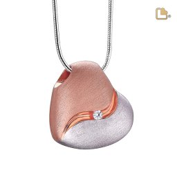 Ashanger HeartFelt Rozegoud Zilver Zirkonia, inclusief Design Slangencollier