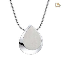 Ashanger Teardrop Bicolor Zilver, inclusief Design Slangencollier