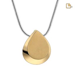 Ashanger Teardrop Bicolor Goud, inclusief Design Slangencollier