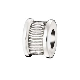 Tonvormig Vingerafdruk Bedel of Hanger Zilver