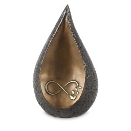 Groot Bronzen Infinity Asbeeld met Gouden Infinity en Vlinders (3.3 liter)