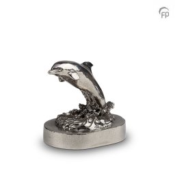 Dolfijn Asbeeldje Vrijheid 12 cm, Zilver (0.08 liter)